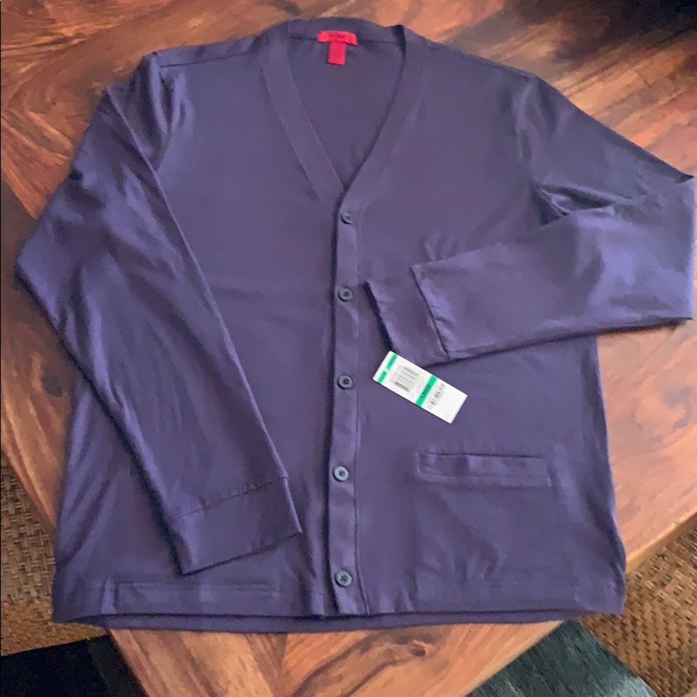 Alfani V neck jersey cardigan